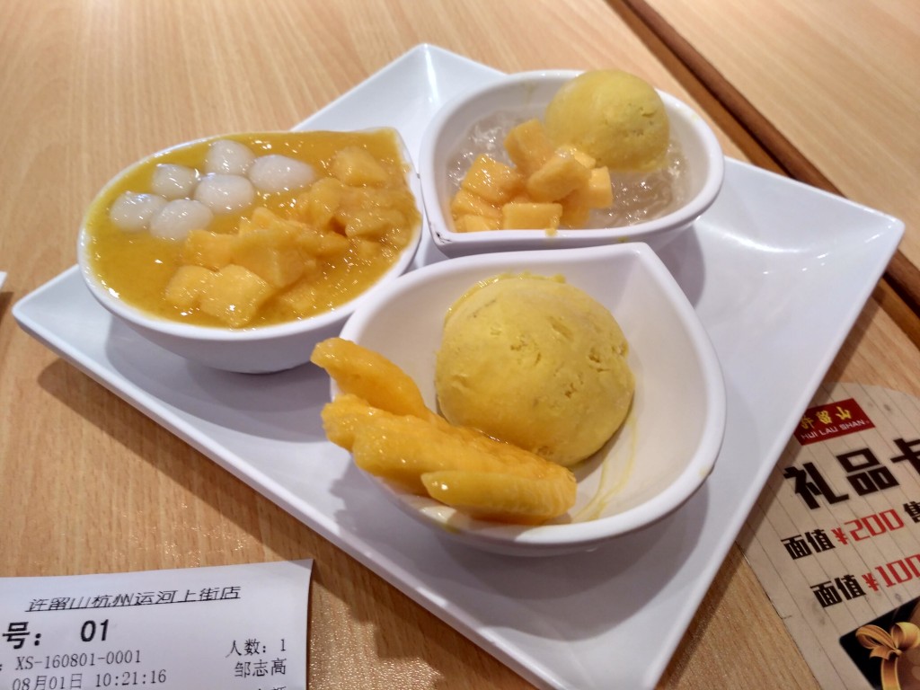 Mango everything dessert!  #1 customer of the day.