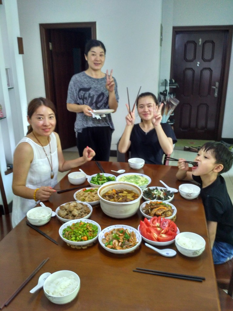 Visited Lisa's sister's apartment one day and brought grandma along. What a feast!