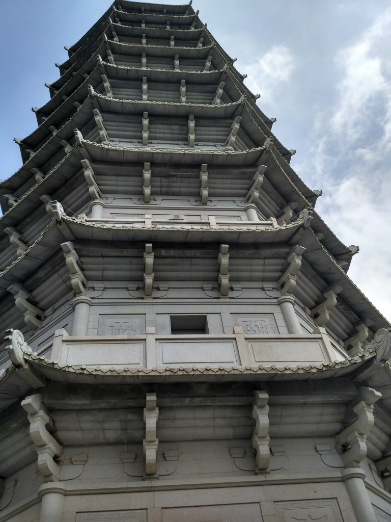 The pagoda was so tall that this was the best picture I could get. Wish we could have climbed up inside.