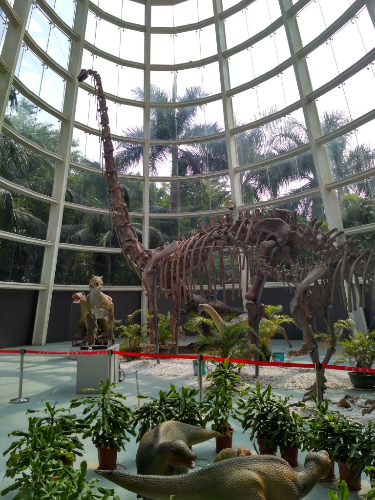 After sweating sufficiently on our hike we headed over the the dinosaur exhibit which promised air conditioning.